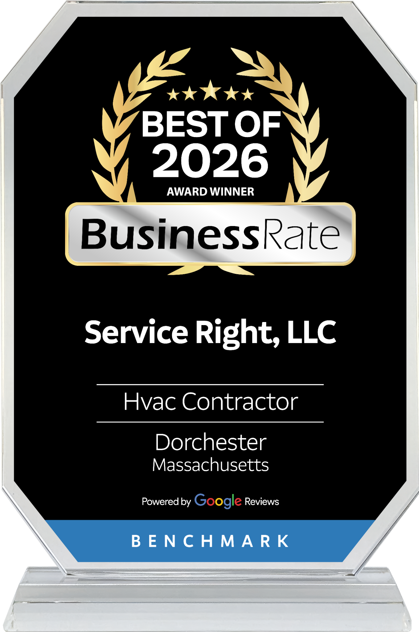 BusinessRate Best of 2026 Award Winner - Service Right, LLC HVAC Service