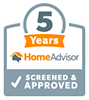 HomeAdvisor 5 Years Screened and Approved